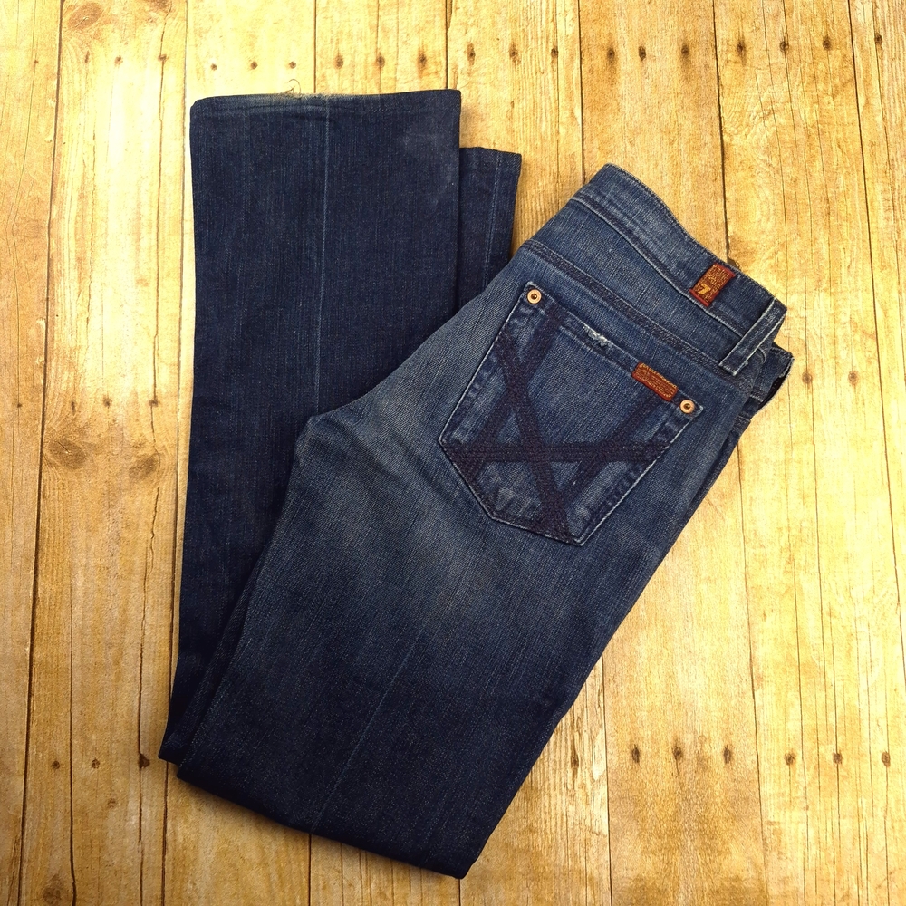 7 For All Mankind Blue Jeans - Picture 4 of 6